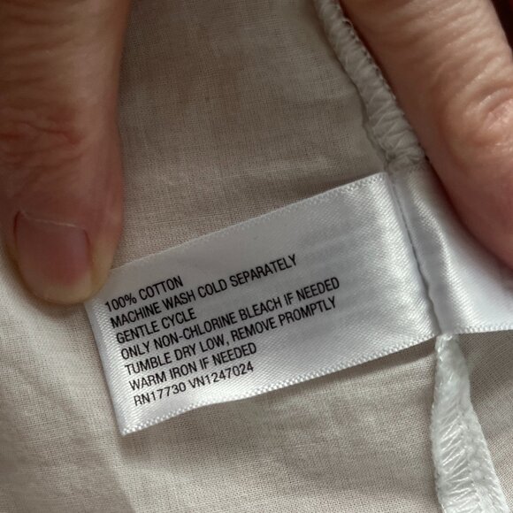 Universal Thread 100% Cotton White Peasant Blouse M - Picture 5 of 5